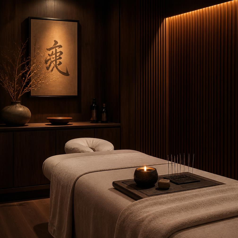 Behandelkamer voor acupunctuur en massage